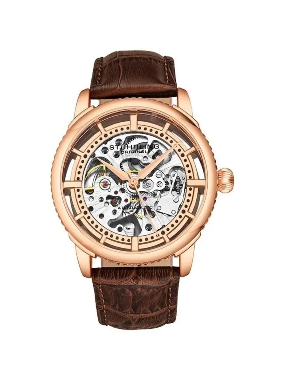NWT Stuhrling Original Legacy Automatic Rose Dial Men's Watch